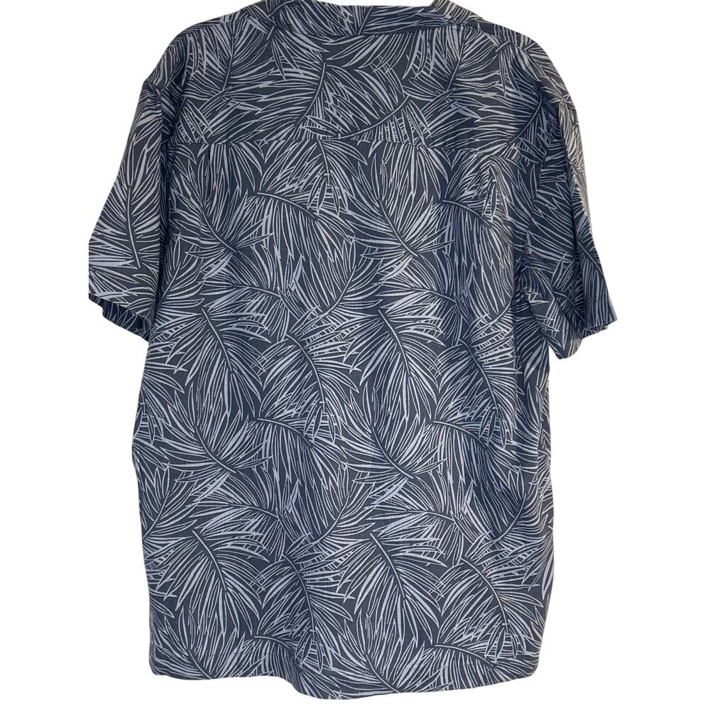 George Men’s Hawaiian Shirt Blue Palms Size Large Short‎ Sleeve Button Up NWT - Picture 3 of 8